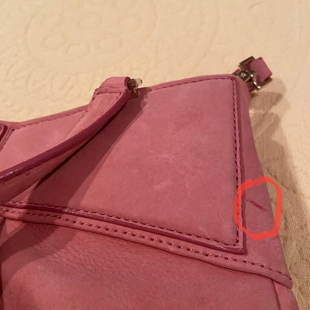 Authentic Kate Spade Madison Ave Suede Bow Pink Peach Color Handbag Satchel